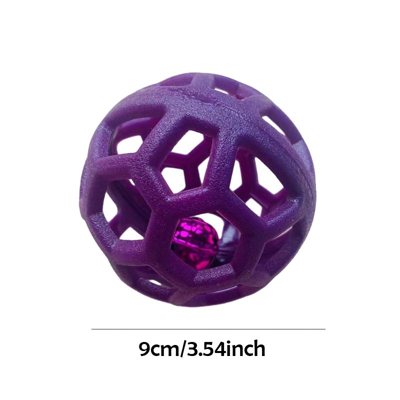 Kauball für Hunde, TPR, interaktives Trainingsspielzeug für Haustiere, für kleine und große Hunde, Zahnreinigung, Molarenzubehör, Ballspielzeug für Haustiere im Freien violett