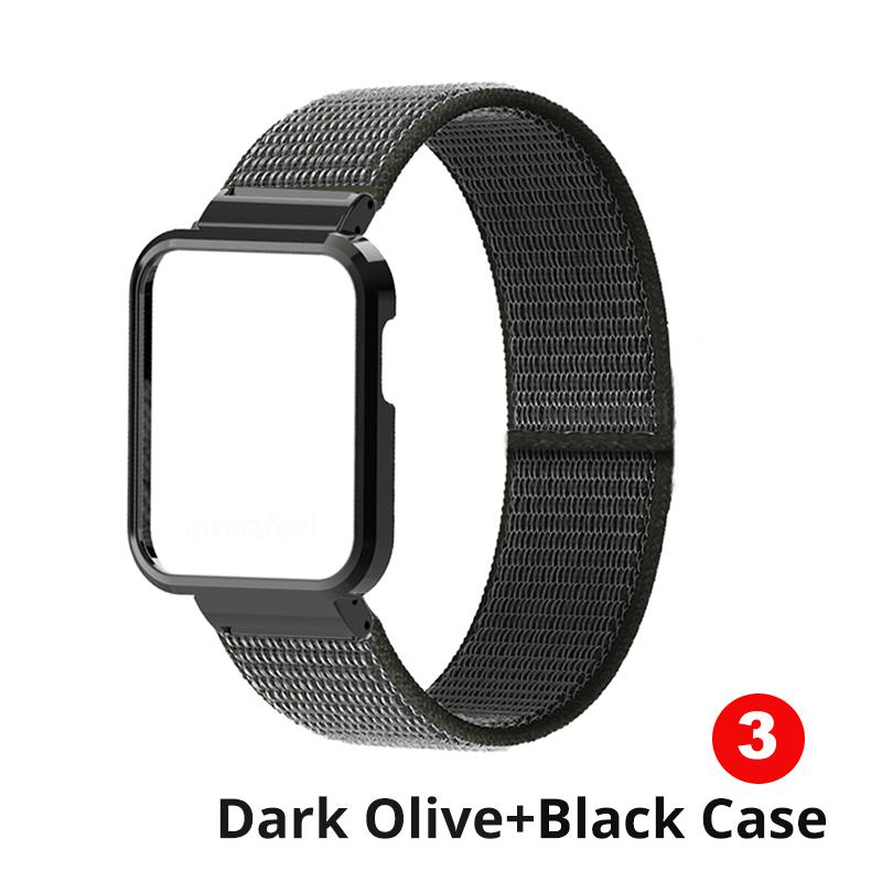 Nylon Armbänder Für Xiaomi Mi Uhr Lite Fall Strap Metall Protector Für Redmi Uhr 2 Lite / Mi Uhr Lite stoßstange Correa Band For Mi Watch Lite grau