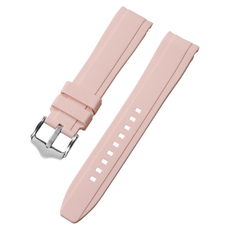 Gebogenes Ende Bogen Gummi Uhrenarmband für Rolex Silikonband für Swatch Universelles Sport Wasserdichtes Armband für Herren Damen 20mm 22mm 22mm