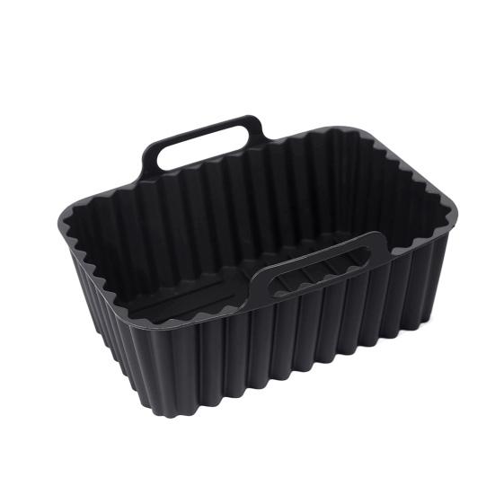 Silikon Air Friteuse Topf Tablett Liner BPA-Freies Air Friteuse Korb Ersatz Air Friteuse Small schwarz