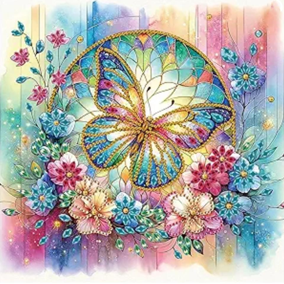 Handgefertigtes 5D-Diamant-Malset zum Selbermachen, Cartoon-Tier- und Blumen-Diamant-Malerei, Wasser-Diamant-Kreuz-Stickerei, Diamant-Mosaik, Heimdekoration Full Round 20x20CM