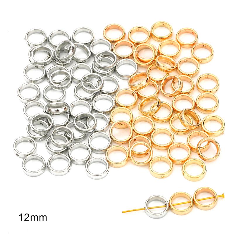 50 Stück CCB Liebe Herz Blume Quadrat Oval Kreis Rahmen Perlen Spacer Anschlüsse DIY Halskette Armband Ohrringe Anhänger Schmuckherstellung Zubehör 12mm bunt