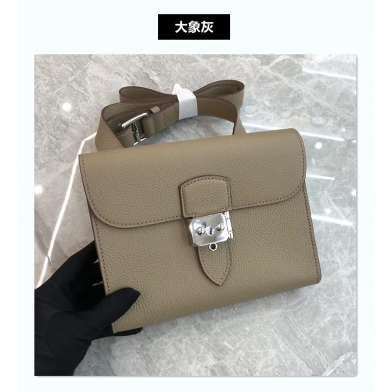 Neue epechescm Brief-Differenz-Tasche, Damenhandtasche aus echtem Leder, Schulter-Umhängetasche Tofu-Tasche, kleine quadratische Tasche aus Rindsleder. 21CM