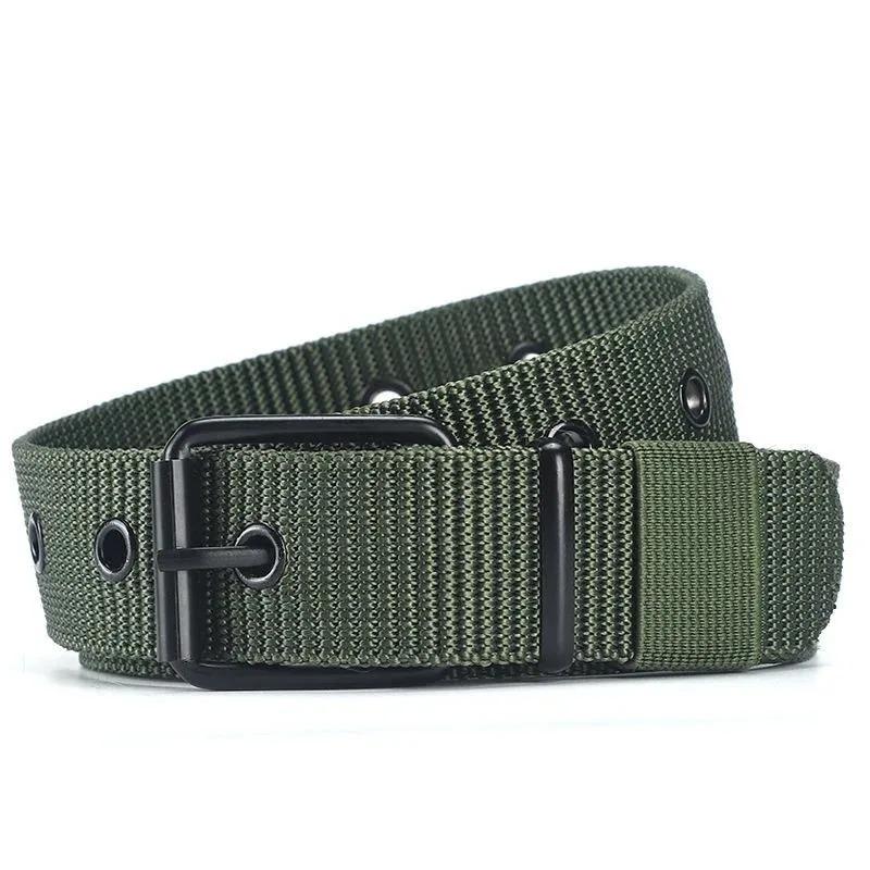 Männer Gürtel Armee Militär Leinwand Nylon Gurtband Taktische Gürtel Mode Lässig Designer Unisex Gürtel Hohe Qualität Sport Strap HB061 130cm armee grüne