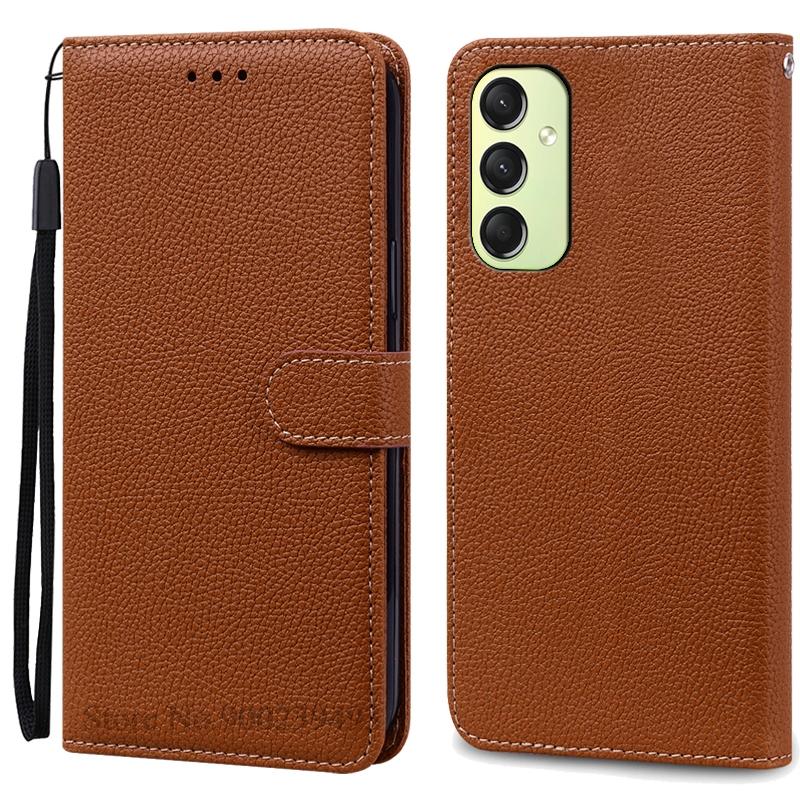 A16 Hülle für Samsung Galaxy A16 Hülle Brieftasche Flip Lederhülle für Samsung Galaxy A16 5G Hülle Silikon Buchhülle Coque Fundas Samsung A16 4G 5G braun