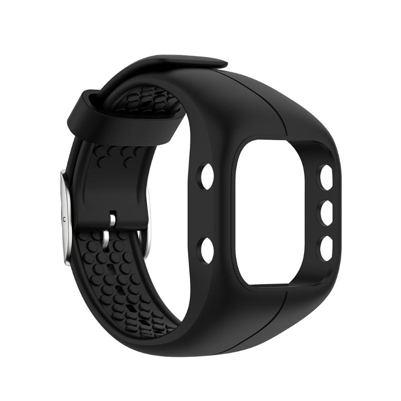 Weiches Silikon Armband Armband Ersatz Uhrenarmband Armband Zubehör für Polar A300 schwarz