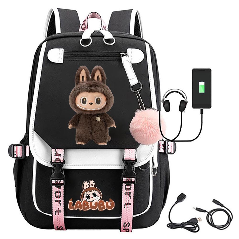 Rucksack mit Cartoon-Druck, Reisetasche, Computertasche, Studentenrucksack, lässiger Rucksack für Damen und Herren, Schultasche average size