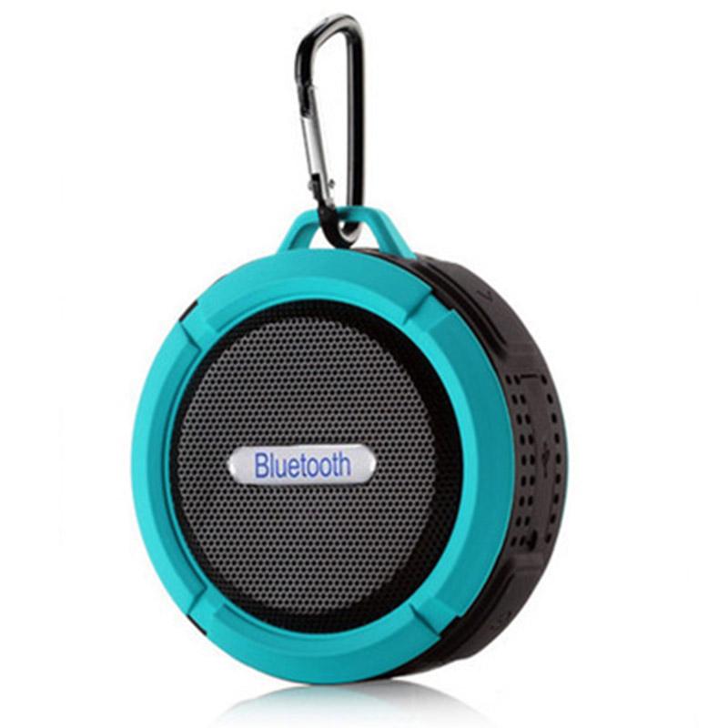 Tragbare Spalte Mini Bluetooth Lautsprecher Wasserdichte Outdoor Dusche Sound Box Drahtlose Auto Subwoofer Lautsprecher Für Telefon Computer C6 hellblaue