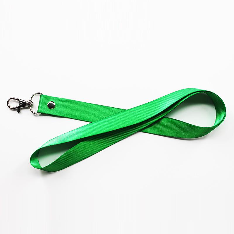 1PCS Bunte Sicherheit Hängenden Umhängeband Anti-verloren Lanyard Universal Seil Für Handy ID Name Abzeichen Halter Schlüssel metall Ring grün
