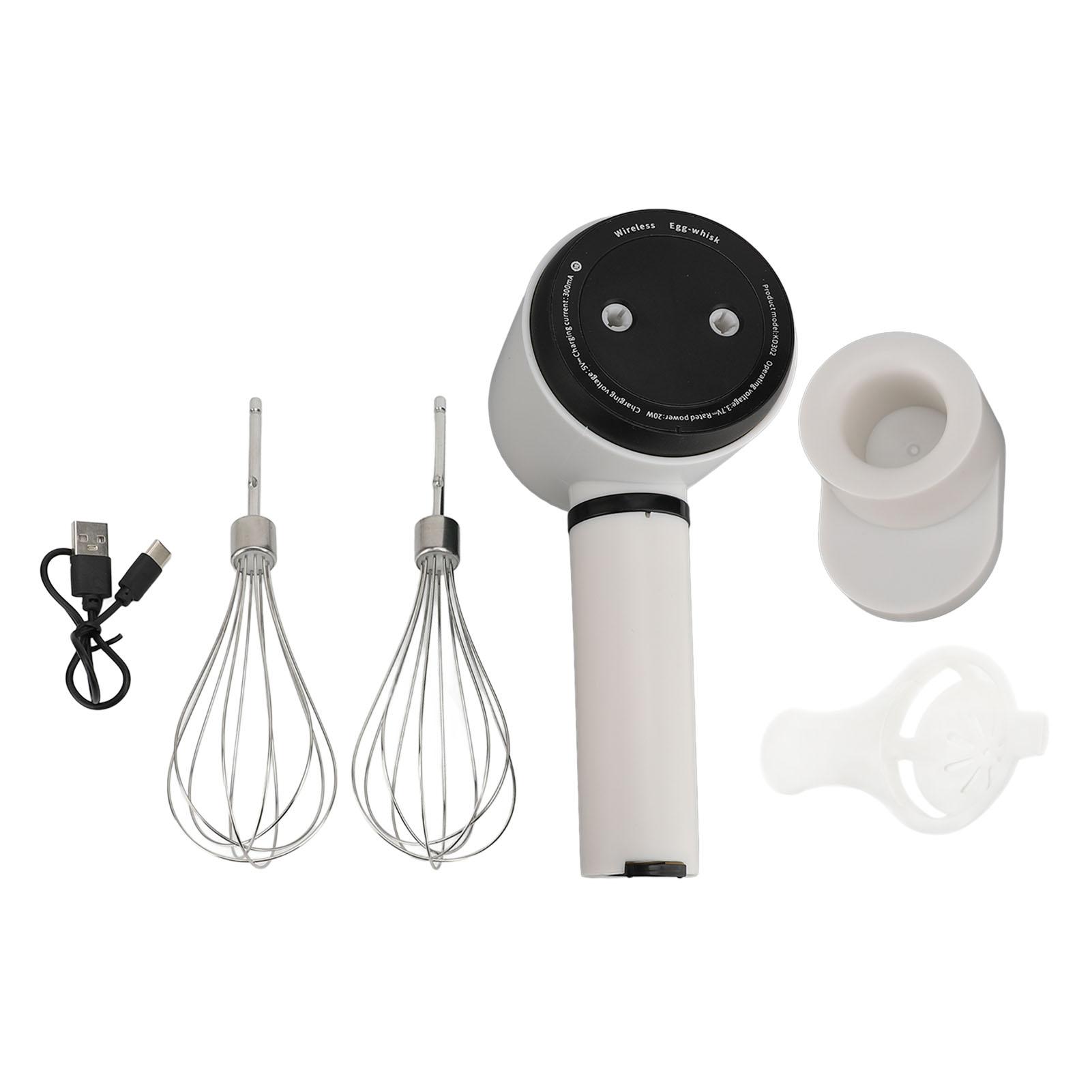 Elektrischer Handmixer Doppelkopf Edelstahl USB Wiederaufladbar Niedrige Geschwindigkeit Kabellos Elektrische Hand L(for 6.5-9kg)