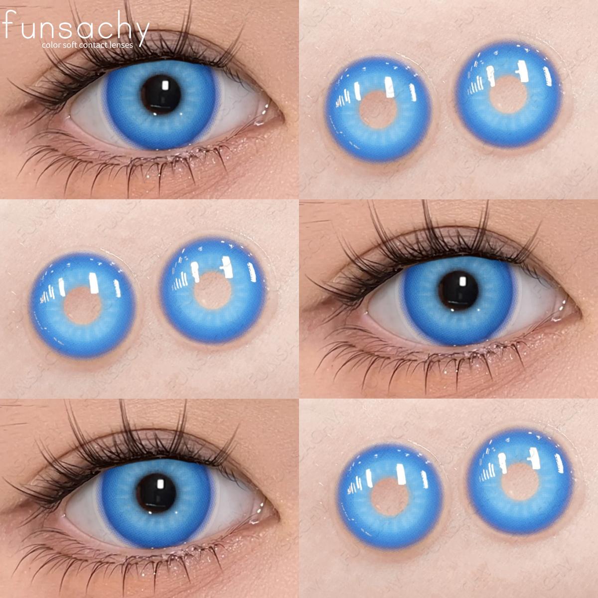 FUNSACHY Cosplay Farbige Kontaktlinsen für Augen Bunte Augenkontaktlinsen Halloween Anime Cosplay Linse Schönheit Schüler Jahreslinse