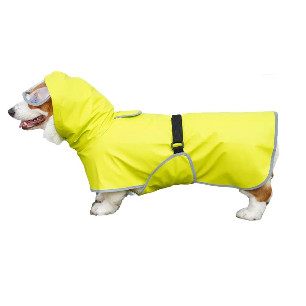 Regenmantel für kleine, mittelgroße und große Hunde, All-Inclusive-Corgi-Teddy-Law-Umhang, Regenmantel, große Hundekleidung, schützt den Bauch des Haustiers XL