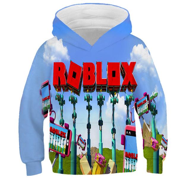 2025 MINISO Neuer Roblox Cartoon Druck 3D Hoodie Jungen und Mädchen Langarm Sweatshirt Frühling und Herbst Freizeit-Hoodie 4-14 Jahre 13-14 Years
