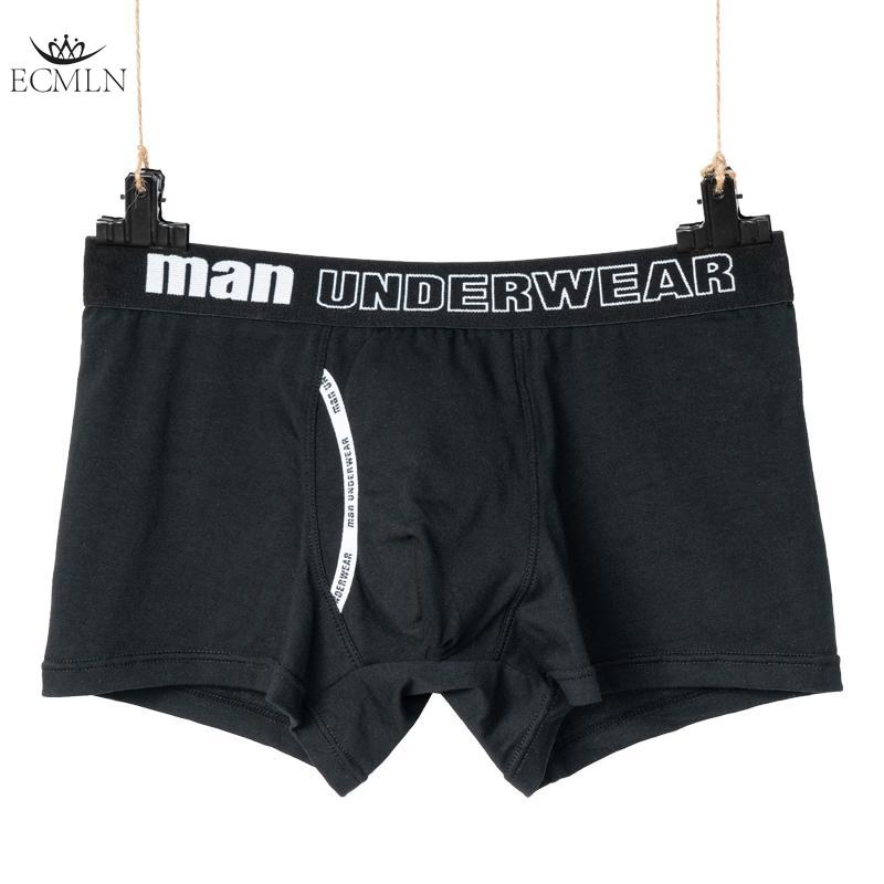 Herren-Boxershorts, modische Baumwollshorts, atmungsaktive Slips in Übergröße, weich und bequem, Herren-Boxershorts mit Beutel, Boxerunterhose L schwarz