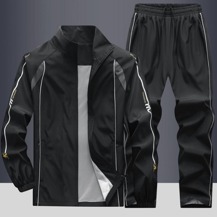 Männer Sets Sportswear Trainingsanzüge Sweatshirt Sets 2 stücke Jacke + Hosen Männlichen Frühling Herbst Anzüge Plus Größe XXXL
