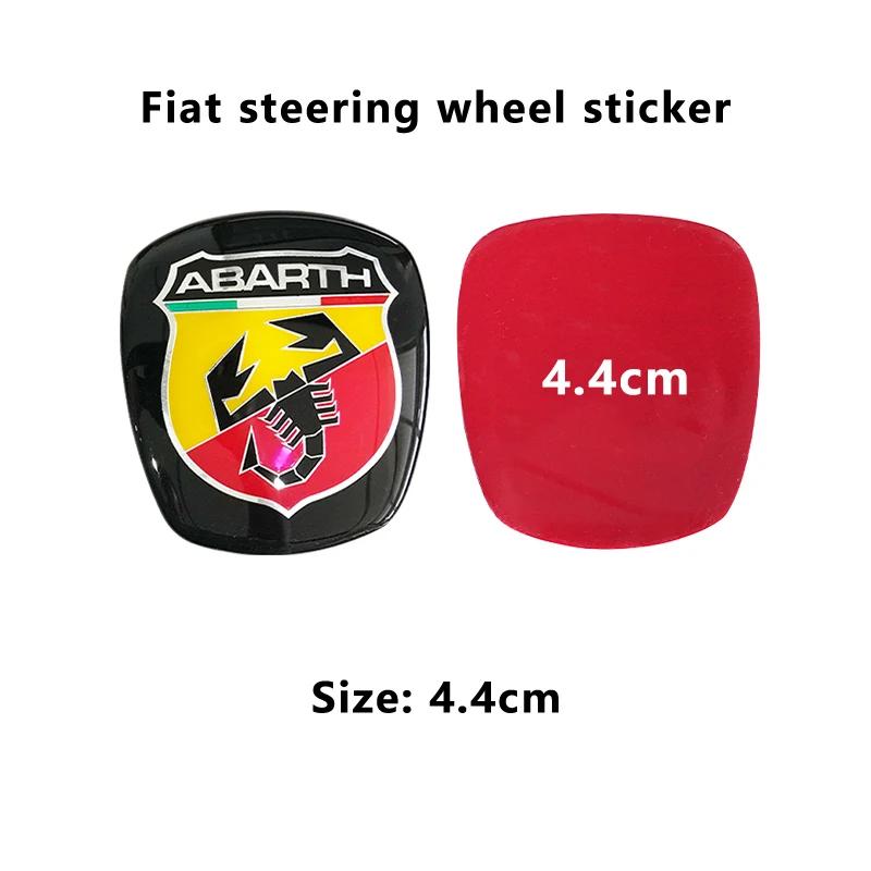 1 Stück 3D 44mm Acryl Lenkrad Emblem Aufkleber Auto Lenkrad Aufkleber Auto Innenraum Emblem Auto Zubehör Für FIAT Abarth