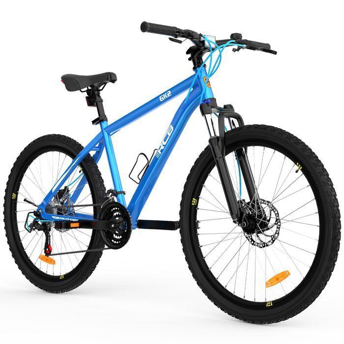 RCB GK2 Mountainbike 26 Aluminium, 21 Gänge, Scheibenbremsen, Federgabel – Geländefahrrad Blau blau