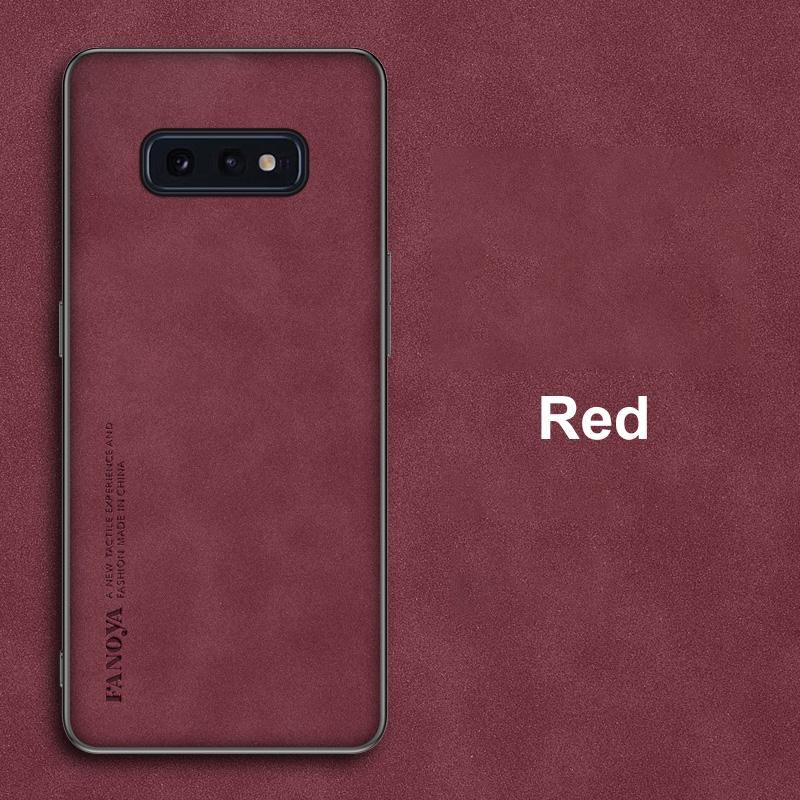 Luxus Ledertasche Für Samsung Galaxy S10E S10 Plus S10 5G Abdeckung Silikon Telefon Fall Für Samsung S10 E + S10Plus S 10 Coque For Samsung S10 Plus rot