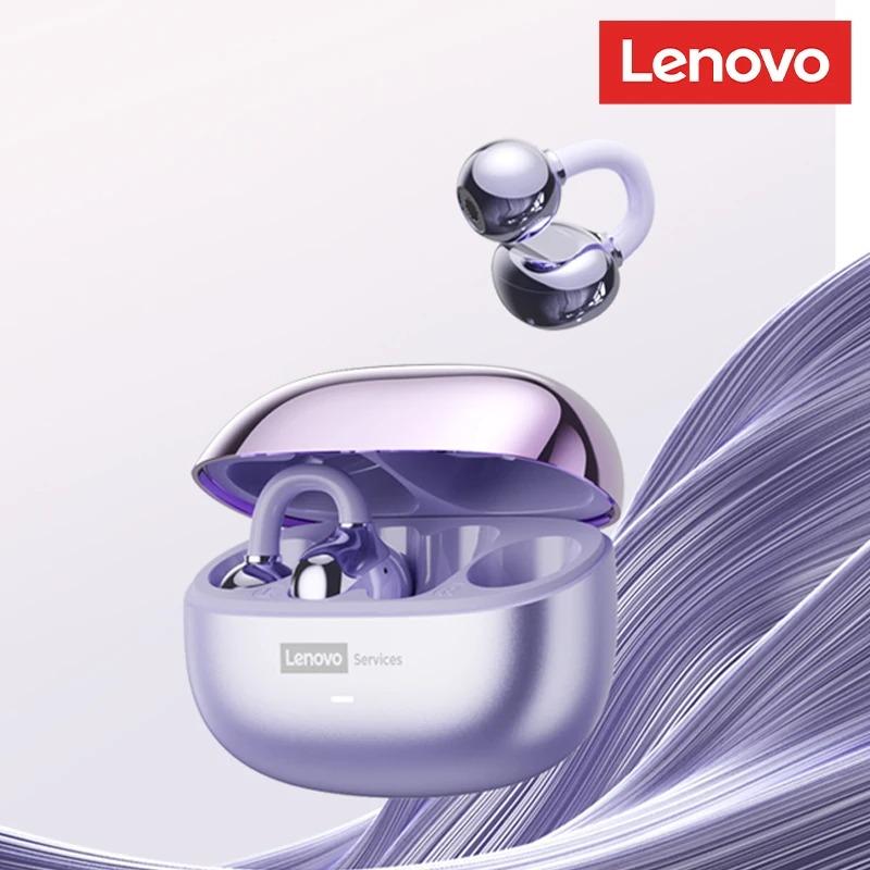 Originale Lenovo LE302 Bluetooth 6.0 Drahtlose Kopfhörer Ohrclip Kopfhörer Sport Musik Headset HIFI Stereo Geräuschunterdrückung Ohrhörer violett