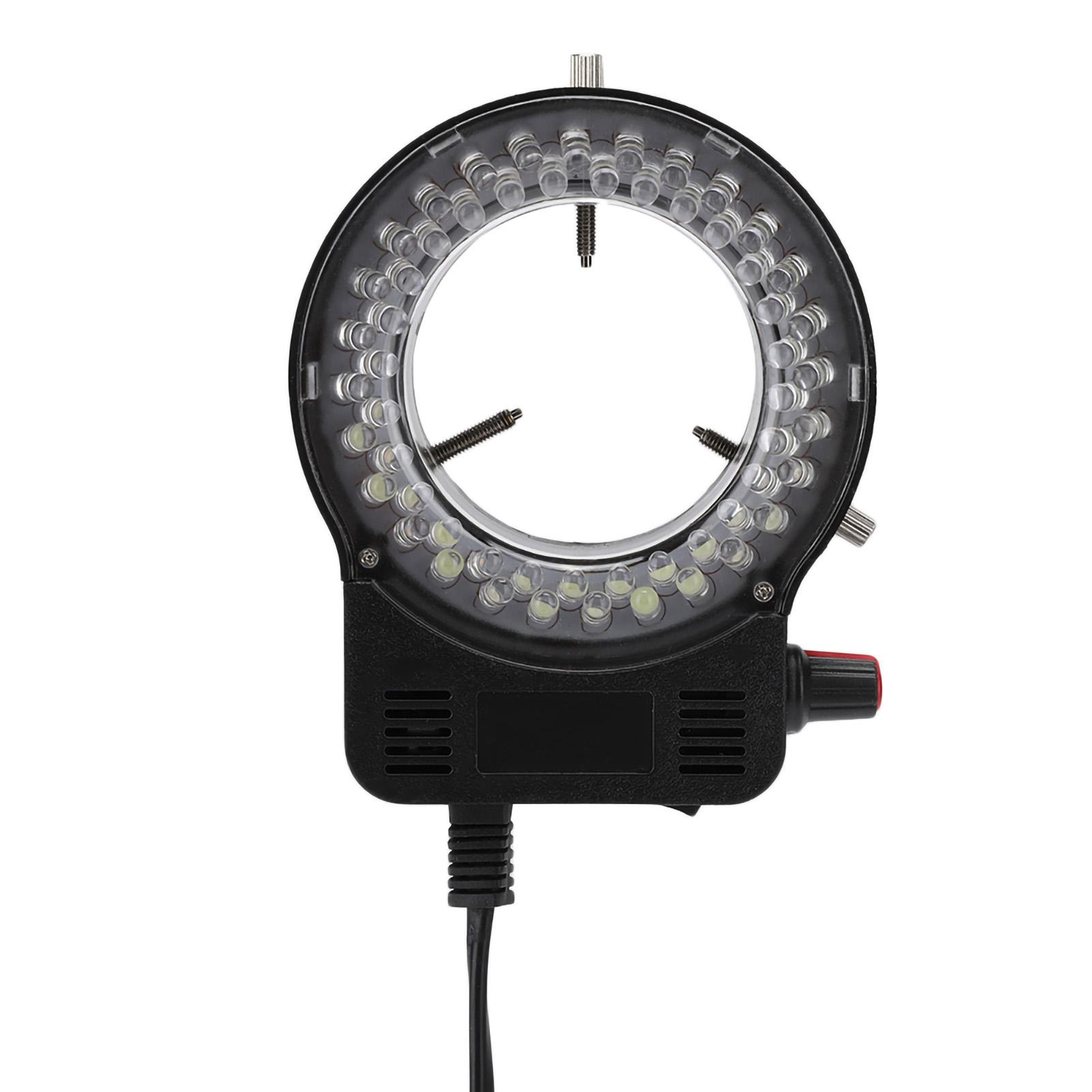 LED 52 Lampenperlen Einstellbares Mikroskop Ringlicht Lampe mit hoher Helligkeit US Plug