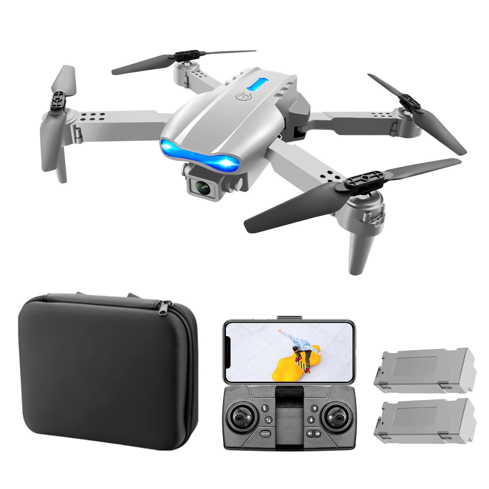 RC-Drohne mit Kamera 4K RC Quadcopter mit Funktion Hindernisvermeidung Flugbahn Fluggeste single camera-2 battery grau