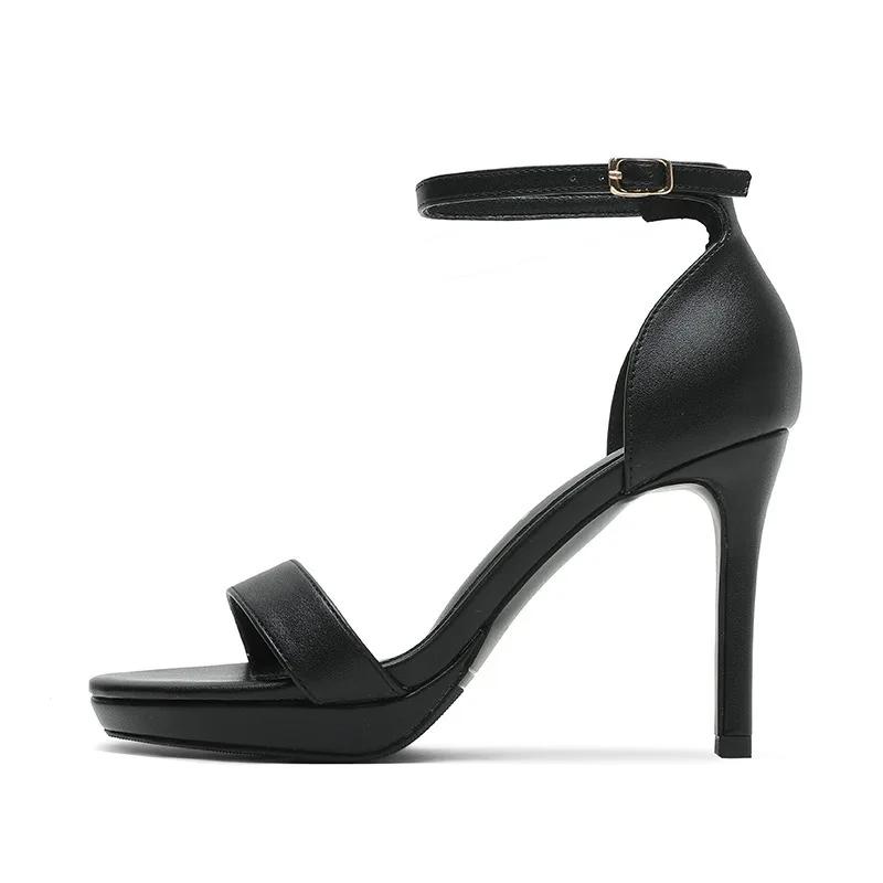 Größe 32-41 Sommer Damen Sandalen Sexy Schwarz Damen Kleid High Heels Stiletto Mode Damen Absatz Damenschuhe Damen Sandalen 39