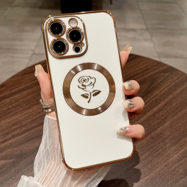 Für iPhone 16 Pro Max Luxus-Plattierung Mode-Muster Rahmen Magsafe Magnetisch Für iPhone 11 12 13 14 15 Plus Weiche Schutzhülle For iPhone 13