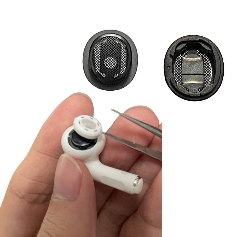 1 Paar für Airpods Pro2 Links und Rechts Kopfhörer Headset Buchse Staubgitter Rahmen Halter Ersatzteile 1 Pair schwarz