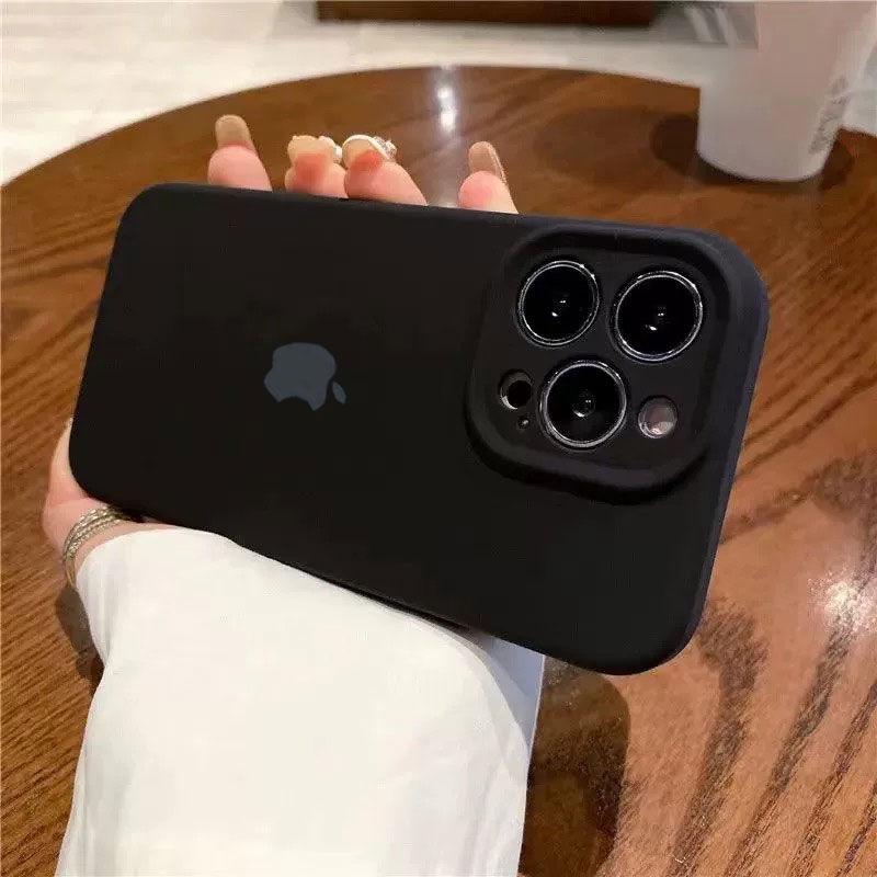 Handyhülle aus reinem Flüssigsilikon für Apple iPhone 16 Pro Max – weiches, stoßfestes Silikon, einfache Vollabdeckung auf dem iPhone 16/15/14/13/12/11/Pro/Plus/ProMax Apple 14plus schwarz