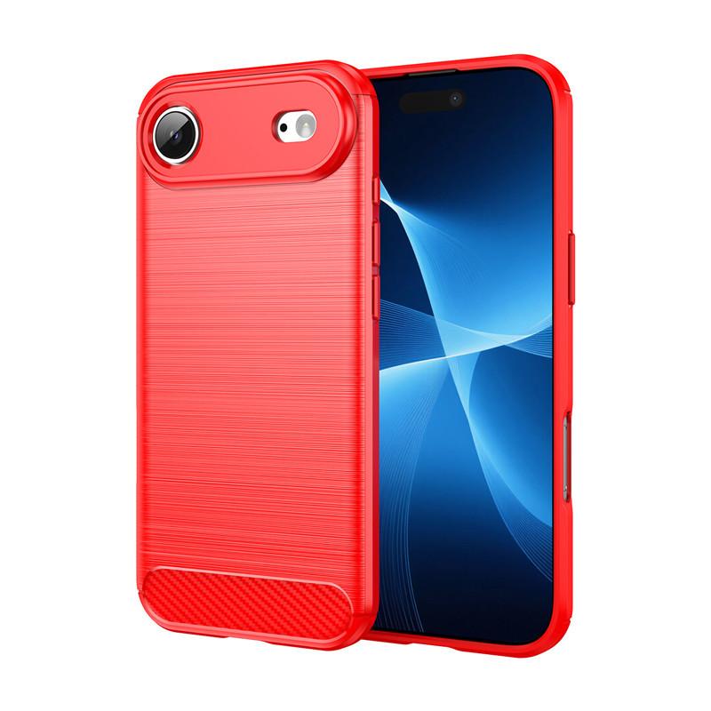 Für iPhone 17 AIR Hülle Für iPhone 17 Air 13 14 15 16 17 Pro Max Hülle Stoßfest Weiches Silikon Schützende Stoßstange Für iPhone 17 iPhone 16 rot
