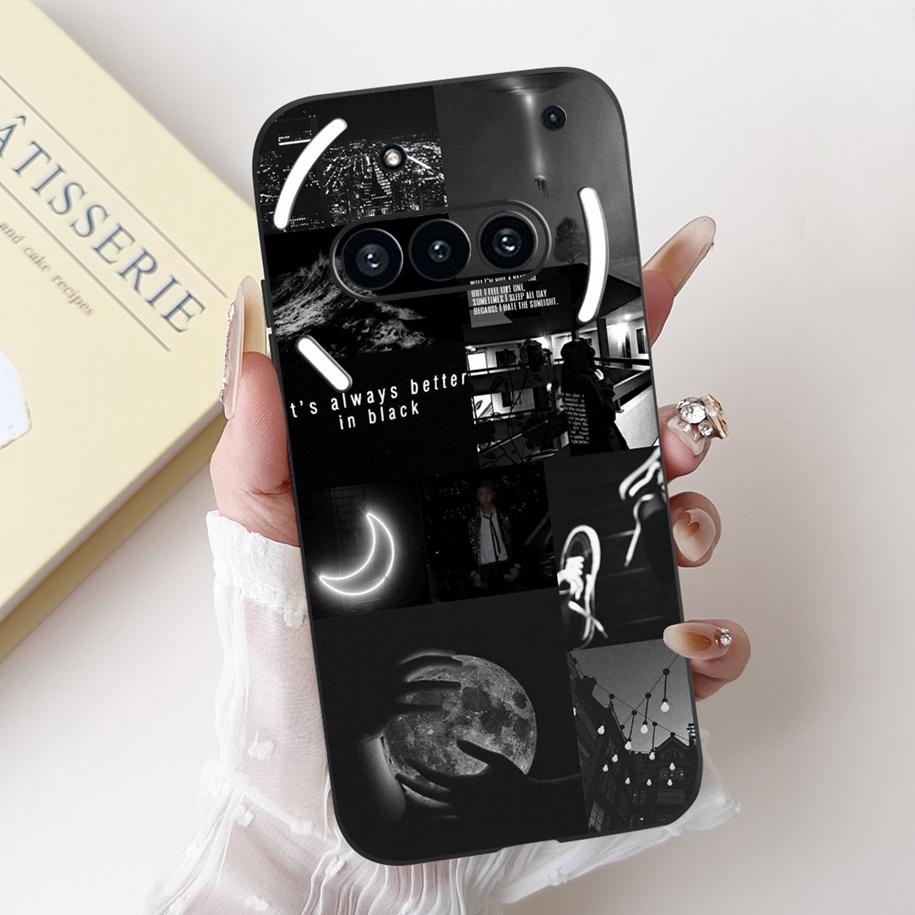 Für Nothing Phone 3A A059 Hülle Niedlicher Cartoon Panda Astronaut Weiches Silikon Mattschwarze Abdeckung Für Nothing Phone3a Pro A059P Fundas Nothing Phone 3A Pro
