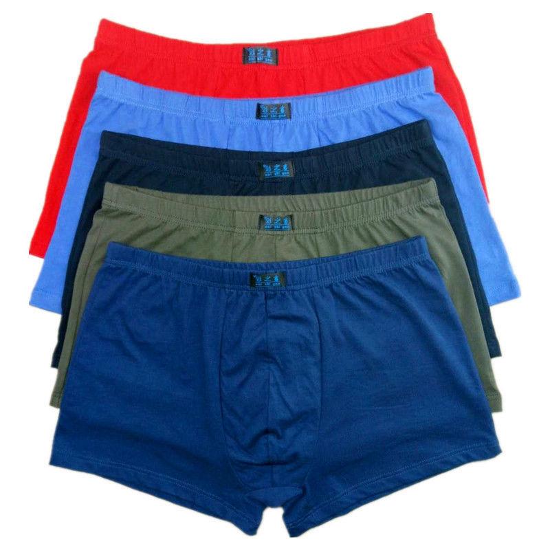 5 Stück 100 % Baumwolle Herren-Unterwäsche, atmungsaktive Boxershorts, schweißableitende Hosen, bequeme Boxershorts in Übergröße 8XL