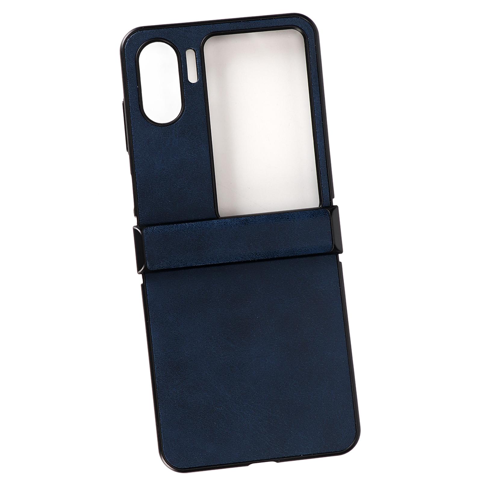 Hülle für Oppo Find N2 Flip Synthetikleder Ultradünn Stoßfest Handy Schutzhülle für Oppo Find N2 Flip blau
