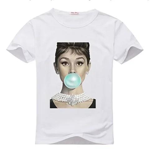 Audrey Hepburn Zitat T-Shirt Benutzerdefiniertes T-Shirt Sommer Kurzarm Übergröße Ärmel Oberteile T-Shirt Mann Amerikanisches T-Shirt S