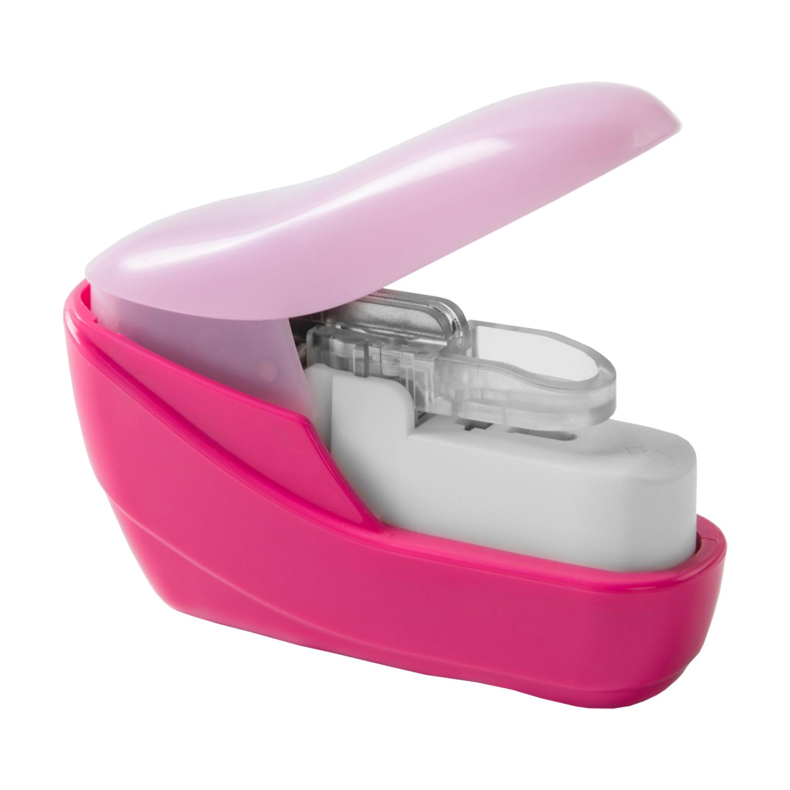 KW-triO Handgehaltener Mini-Hefter, sicher, ohne Heftklammern, ohne Heftklammern, 4 Blatt Kapazität für Papierbindegeschäfte