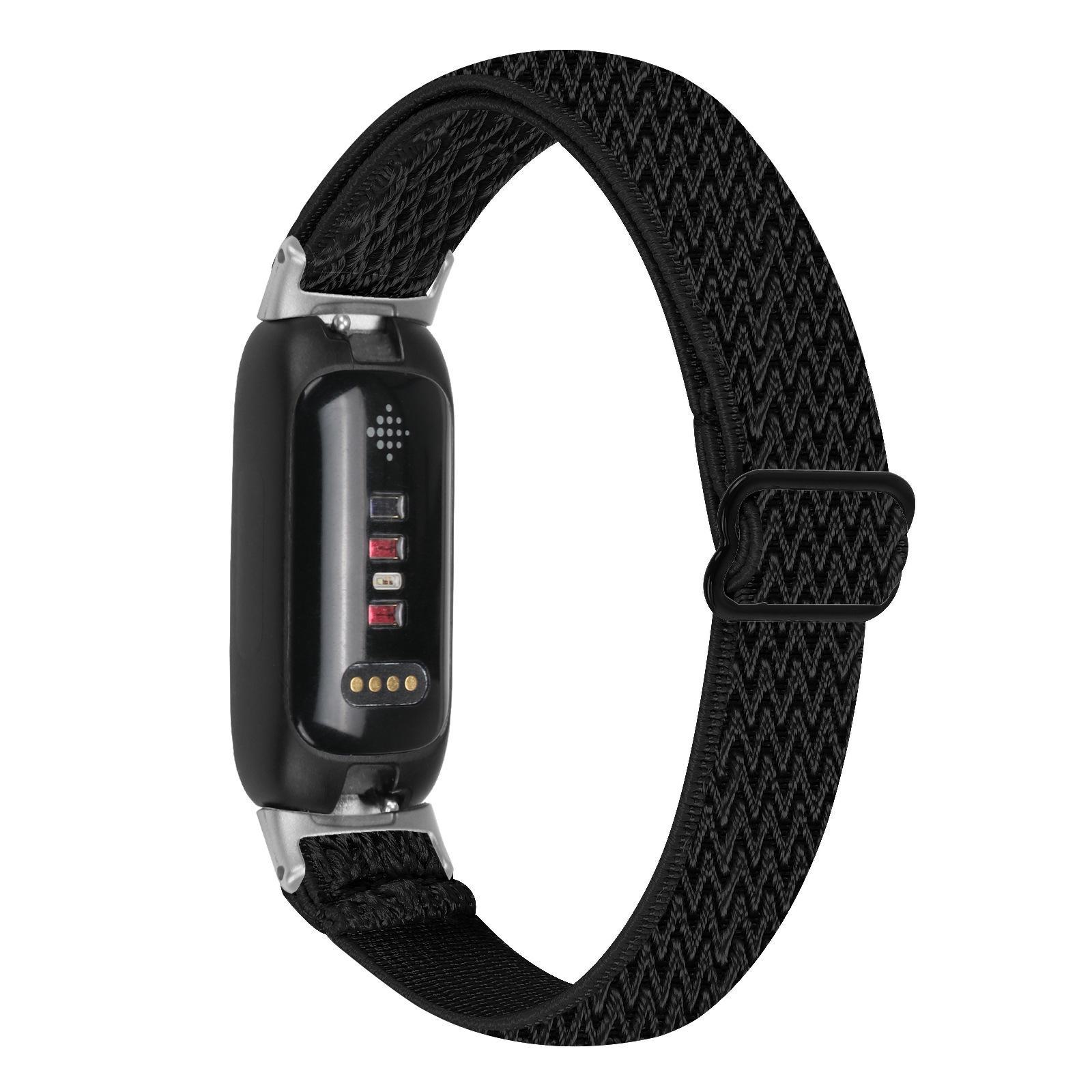 Fitbit Inspire 3 – verstellbares elastisches Armband mit Fischgrätenmuster und einer Schlaufe inspire3-black head schwarz