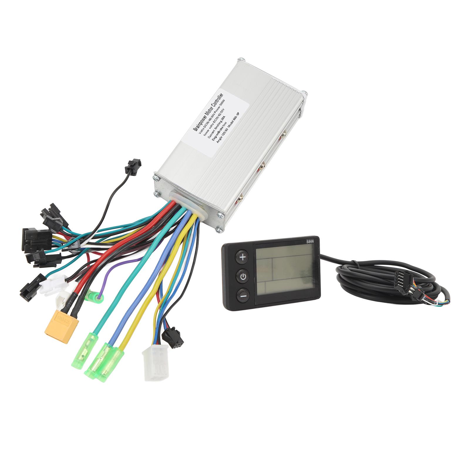 Elektrisches Fahrrad-Controller-Set 36V 48V 60V 500W 28A bürstenloser 3-Modus-Controller 866 LCD-Display