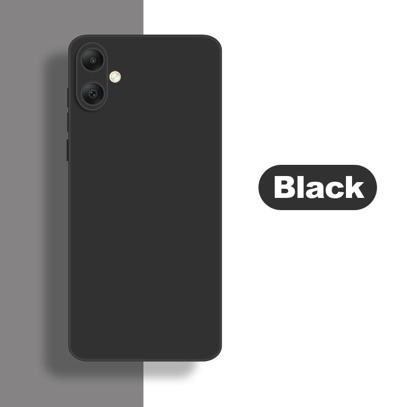 Für Samsung Galaxy A07 Hülle Samsung A07 Hülle Weiches Flüssigsilikon Robuster Bumper Schutzhüllen für Samsung A07 Funda For Samsung A07 schwarz