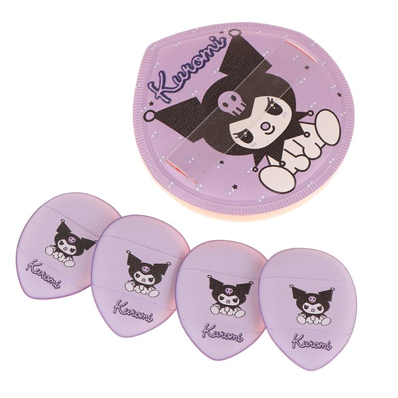 5 Stück Sanrio Kuromi Daumenkissen Puderfinger Puder Fingerspitze Mini Beauty Make-up Schwamm Kosmetikpuder Beauty-Tools Mädchen Geschenk