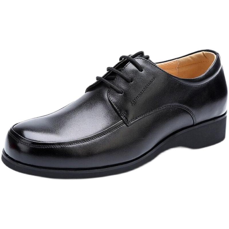 Polizei-Lederschuhe für Herren und Damen, Business-Abendgarderobe, Lederschuhe, lässig, atmungsaktiv, Einzelschuhe, Sicherheitsschuhe 43 gray