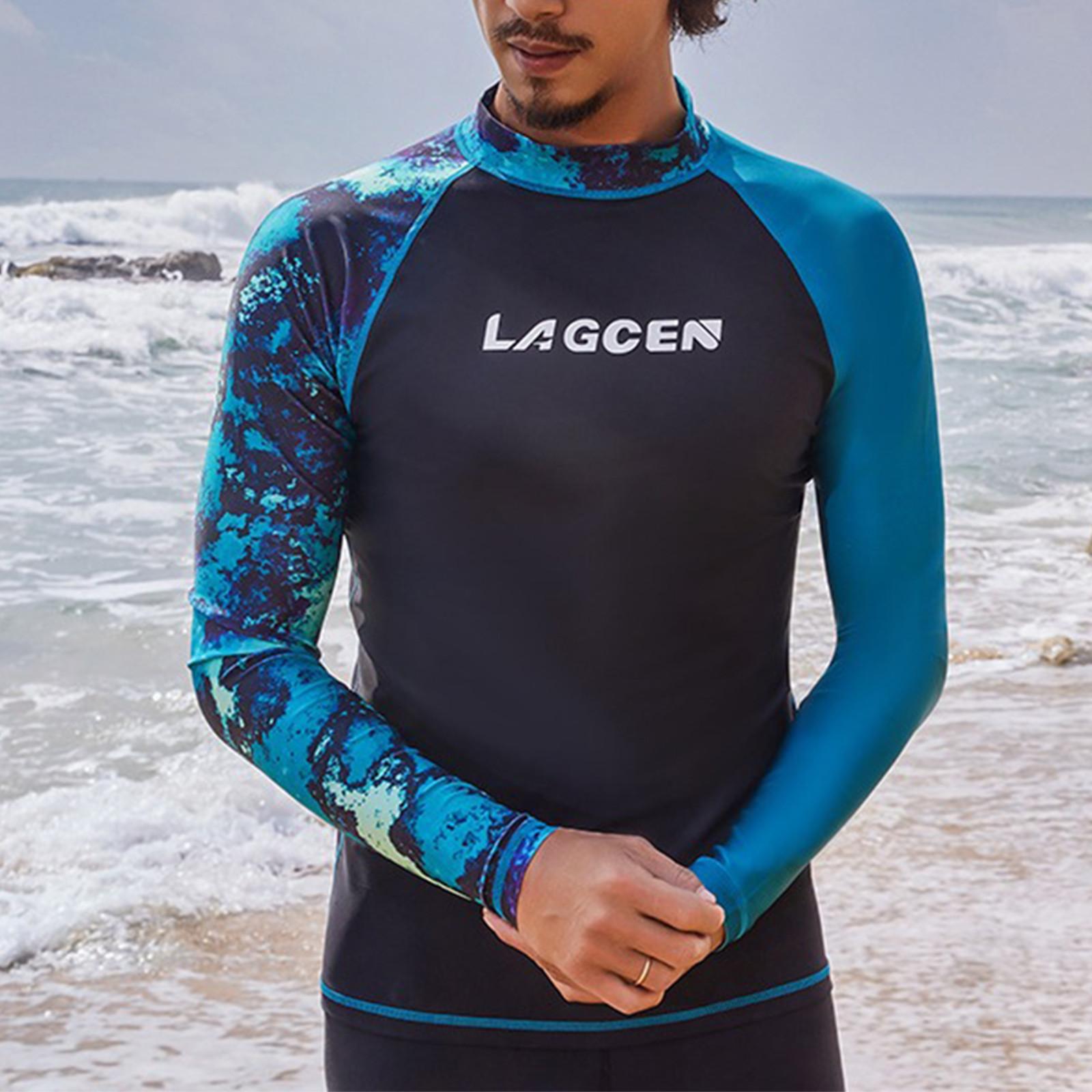 Herren-Tauchanzug, Badeanzug, langärmliger, schnelltrocknender Badeanzug XXL blau