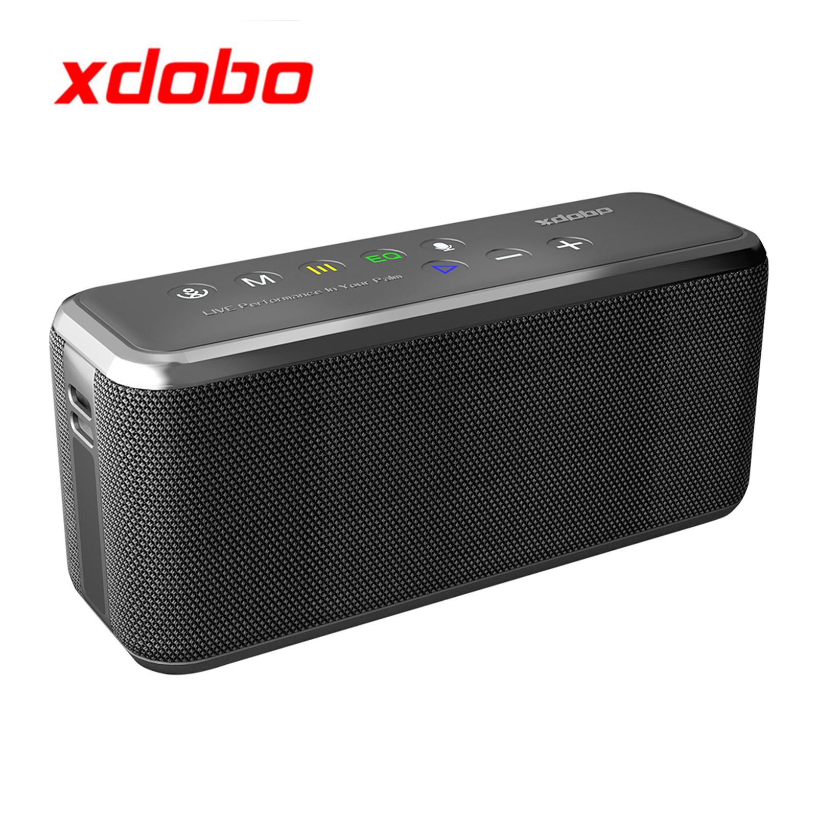 XDOBO X8 MAX Tragbarer kabelloser 100-W-Lautsprecher mit BT5.0-Technologie, wasserdichte IPX5-Lautsprecher TWS schwarz
