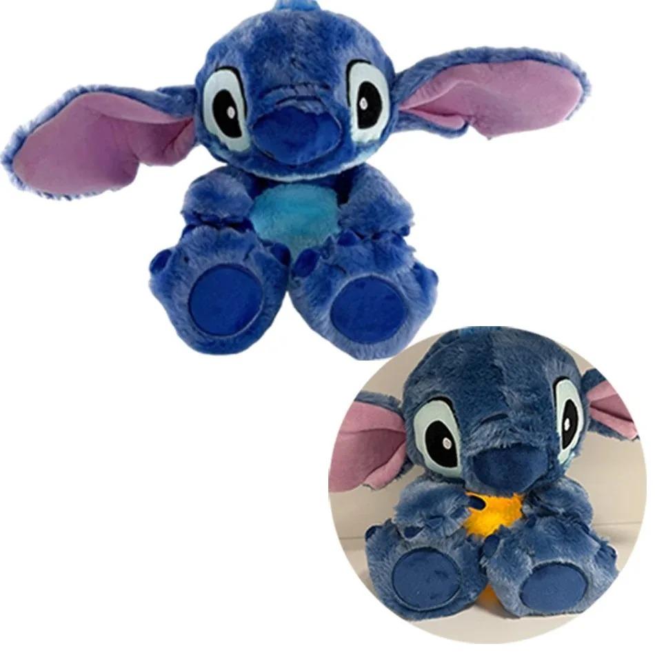 30cm Anime Lilo & Stitch Plüschtier Atem Kind Kawaii Beruhigt Spielzeug Baby Musik Licht Schlafspielzeug Rosa Stitch Für Kinder Geschenke blue