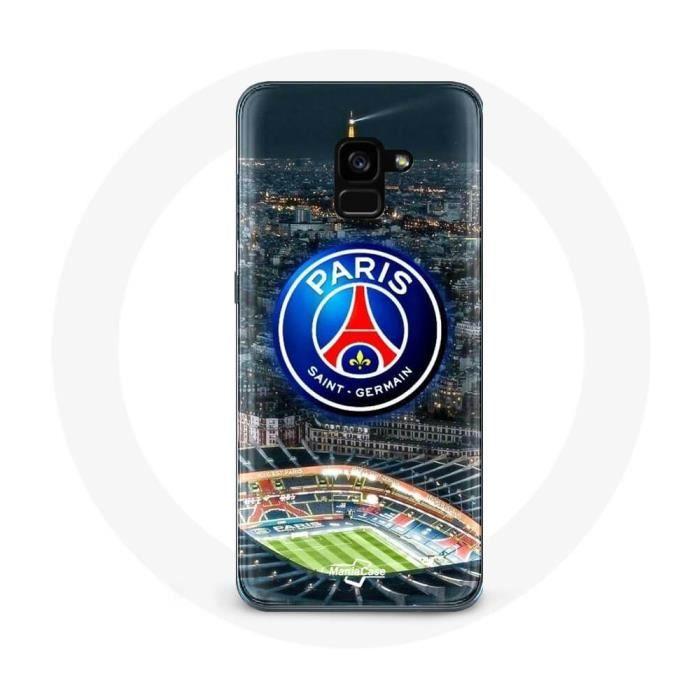 Samsung Galaxy A5 2018 Hülle PSG Logo Stadion Nacht Eiffelturm