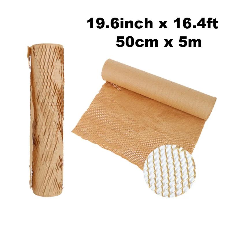 Wabenpapier, 50 cm x 5 m, recycelbares Puffer-Kraftpapier, Wabenpuffer-Geschenkpapier, Transport, Geschenkverpackung, Kunst