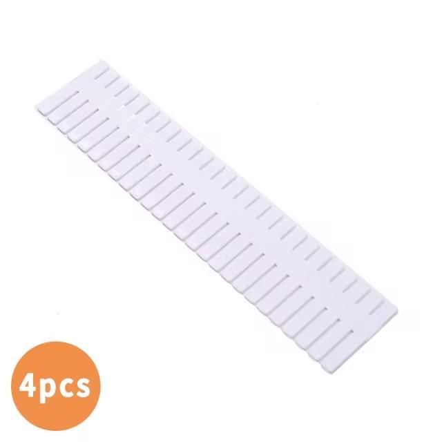 4 teile/satz Kunststoff Schubladenteiler Weiß Und Rosa Schublade Organisatoren Gitter Teiler Verwendet Zu Klassifizieren Unterwäsche Socken Kosmetik Geschirr 37*7cm weiß