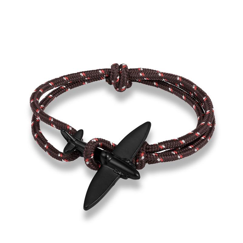 Beliebter Schmuck, Piratenanker-Stil Armband, Silberne Flugzeugschließe, Armband Armband Armbandband gray