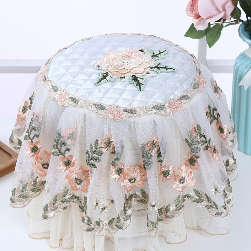 Runde pastorale Reiskocher-Abdeckung Handtuch Reiskocher-Abdeckung Handtuch Elektroherd-Abdeckung Multifunktions-Abdeckung Handtuch Spitze Elektrogerät Staubschutz Diameter:52cm