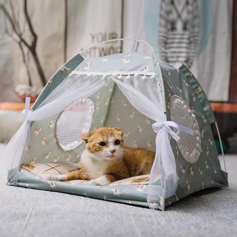 Katzenzelt, Bett, Kissen, Zwinger, Tipi, geschlossen, gemütlich, Katzenhaus, Haustier, kleines Hundehaus, Bett, Haustierzubehör, Produkte XS