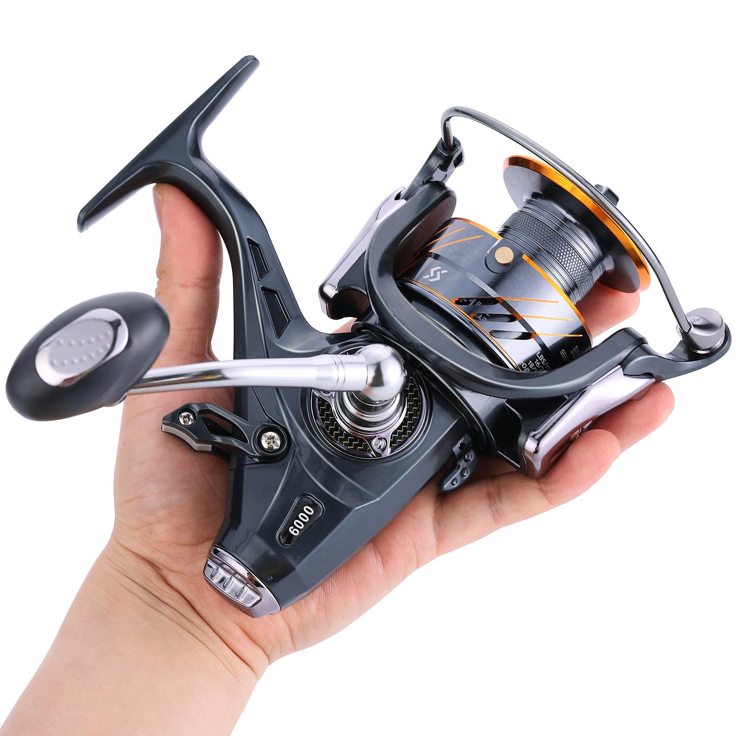 Spinning Angelrolle 5 + 1BB Karpfen Angelrolle Moulinet Peche Carretel De Pesca Angelrollen Feeder Karpfenrolle 6000